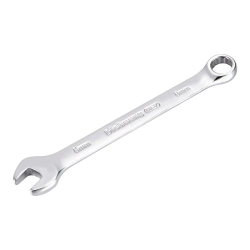uxcell Metric 8mm 12-Point Box Open End Combination Wrench Chrome Finish, Cr-V