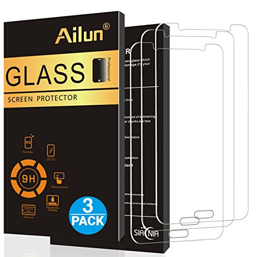 Ailun Screen Protector Compatible with Galaxy J7 2016 3Pack Tempered Glass Compatible with Galaxy J7 2.5D Edge Anti Scratch Case Friendly Siania Retail Package