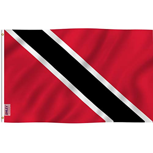 Anley Fly Breeze 3x5 Foot Flag of Trinidad and Tobago - Vivid Color and UV Fade Resistant - Canvas Header and Double Stitched - Trinidad & Tobago Flag Polyester with Brass Grommets 3 X 5 Ft