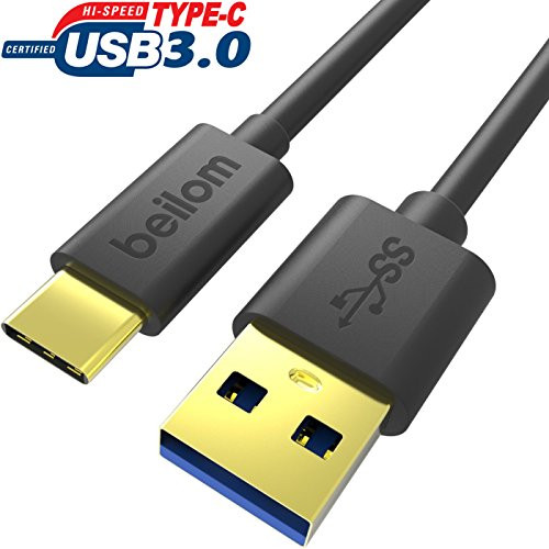 [3.3Ft] USB C Cable, Beilom USB Type-C to USB 3.0 Sync & Charging Cord for Samsung Galaxy S8,S8 plus,Google Pixel, Nexus 6P 5X, MacBook 12", LG G5 V20, OnePlus 2 and More USB Type-C Devices - Black