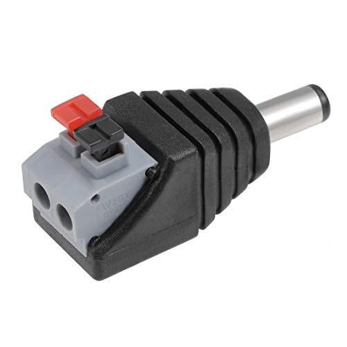 uxcell 1Pcs 5.5x2.1mm Male DC Power Jack Connector Spring Terminal for CCTV