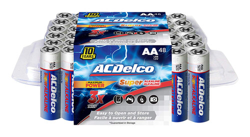 ACDelco AA Batteries, Super Alkaline AA Battery, High Performance, 48 Count Pack ACDelco AA Batteries, Super Alkaline AA Battery, High Performance, 48 Count Pack