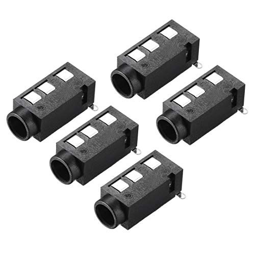 uxcell 3.5 mm Audio Jack Connector PCB Mount Female Socket 4 Pin PJ-320D 5pcs