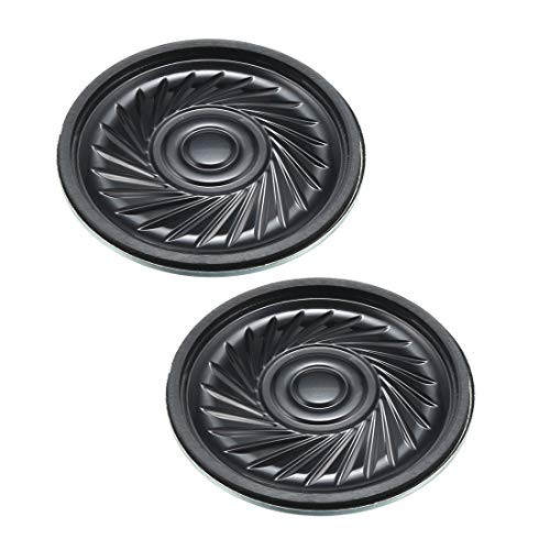 uxcell 7.5 Ohms 1 Watt Metal Shell Round Internal Magnet Speaker Loudspeaker 2pcs