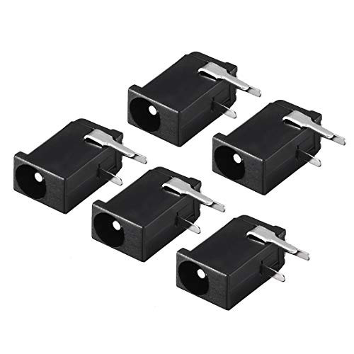 uxcell DC-002 3.5mmx1.1mm DC Power Jack Plug 3 Pin Female Socket Connector 5pcs
