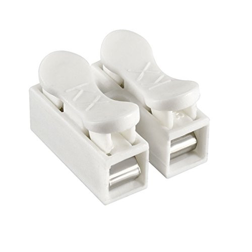 uxcell 10pcs CH2 Spring Wire Connectors Electrical Cable Clamp Terminal Block Connector LED Strip Light Wire Connecting