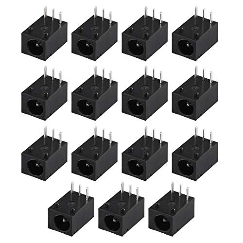 uxcell DC-003 3.5mmx1.3mm DC Power Jack Plug 3 Pin Female Socket Connector 15pcs