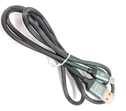 Detec- Type C - 2Amp Super Fast Charging Cable- USB 2.0 Type Data Cable - Black - 1 Meter - 480 Mbps Transfer Speed