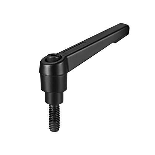 uxcell M6 x 12mm Handle Adjustable Clamping Lever Thread Push Button Ratchet Male Threaded Stud