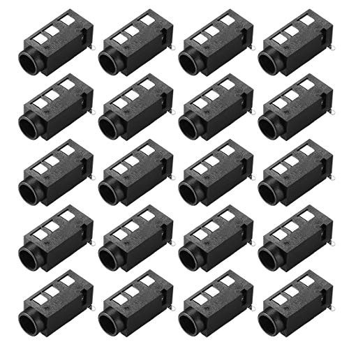 uxcell 3.5 mm Audio Jack Connector PCB Mount Female Socket 4 Pin PJ-320D 20pcs