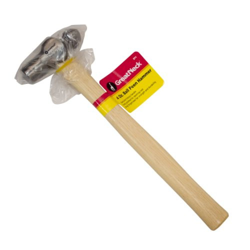 GreatNeck BP4 Hardwood Ball Pein Hammer, 4-Ounce.