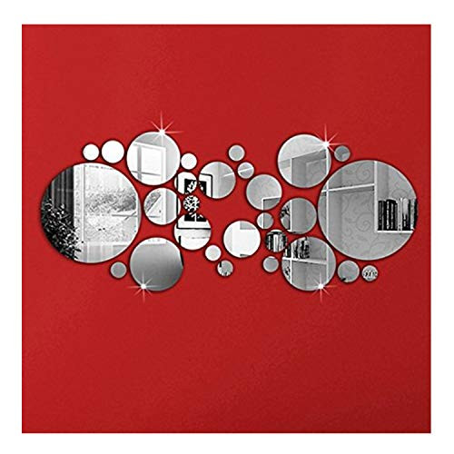 OMGAI DIY Mirror Wall Sticker, Removable Round Acrylic Mirror Decor of Self Adhesive Circle for Art Window Wall Decal Kitchen Home Decoration, 30Pcs OMGAI DIY Mirror Wall Sticker, Removable Round Acrylic Mirror Decor of Self Adhesive Circle for Art Window Wall Decal Kitchen Home Decoration, 30Pcs