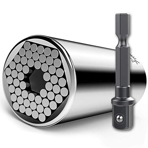 Universal Socket - VEPOWER Professional Multi-Function Ratchet Wrench Power Drill Adapter 7mm-19mm Universal Sockets Repair Tools Gifts for Men Him Husband Boyfriend Dad Women Father DIY Handyman Universal Socket - VEPOWER Professional Multi-Function Ratchet Wrench Power Drill Adapter 7mm-19mm Universal Sockets Repair Tools Gifts for Men Him Husband Boyfriend Dad Women Father DIY Handyman
