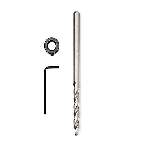 LESOLEIL Hex Replacement Twist Step Drill Bit 3/8"(9.5mm) with Depth Stop Collar for Kreg Pocket Hole Jig