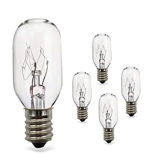 5 Pack 25Watt Himalayan Salt Lamp Bulbs E12 Socket Incandescent Bulbs Salt Lamp Replacement Bulbs