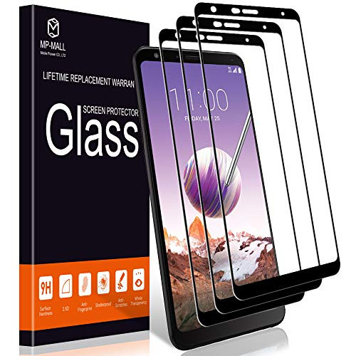 [3-Pack] MP-MALL Screen Protector for LG Stylo 4, [Full Cover] [Tempered Glass] with Lifetime Replacement Warranty