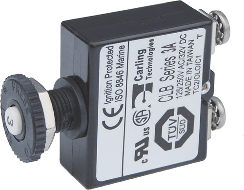 Blue Sea Systems Push Button Reset-Only CLB Circuit Breakers with Screw Terminals
