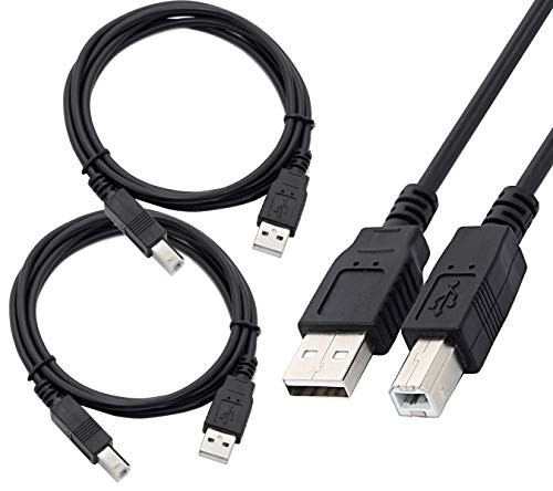 2 Pack 1.5M High Speed USB Printer Cable USB 2.0 Type A Male to Type B Male Cable Cord