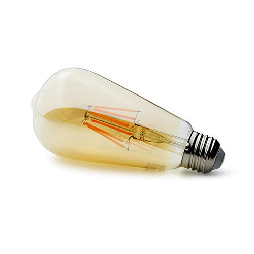 OBright Dimmable LED Light Bulbs, ST21/ST64, 6W LED Edison Bulb, E26 Base, 2200K (Warm LED), Vintage LED Bulb/Decorative LED Light Bulbs, Amber Glass, UL Listed, 1 Pack