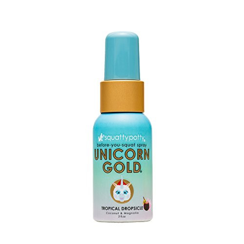 Squatty Potty Unicorn Gold Toilet Spray, Tropical Dropsicle, 2 Fl Oz