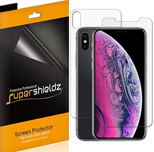 Supershieldz for Apple iPhone Xs Max (6.5 inch) (Front and Back) Full Body Anti Glare (Matte) Screen Protector (3 Front and 3 Back)