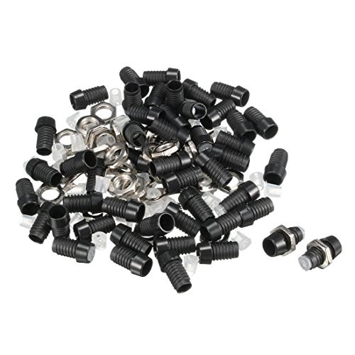 uxcell 50pcs 3mm LED Lamp Holder Light Bulb Socket Plastic Chrome Plated for Light-Emitting Diode Lighting