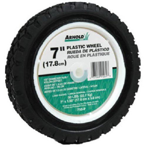 Arnold 490-321-0002 Plastic Wheel with 35 lb. Load Rating - 7-Inch x 1.5-Inch