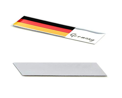 iJDMTOY Aluminum Plate Germany Flag Emblem Badge For Germany Car Front Grille, Side Fenders, Trunk, Dashboard Steering Wheel, etc
