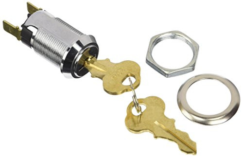 Jameco Valuepro IG-406D-2341 Key Lock Switch Single Pole Single Throw Round Terminal Key #2341 All Keyed Alike