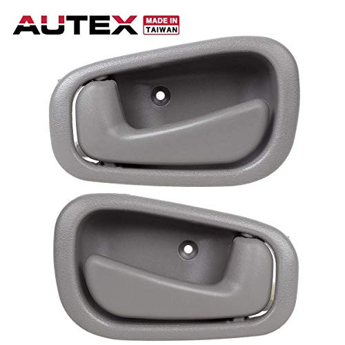 AUTEX Door Handle 2pcs Interior Front/Rear Left Right Driver Passenger Side Gray Compatible with Toyota Corolla 1998 1999 2000 2001 2002 Door Handles 79503 79502 80889 80890