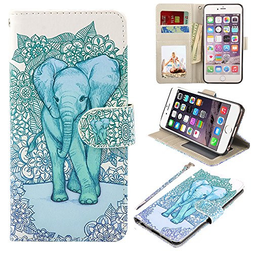 UrSpeedtekLive iPhone 6S Plus Case, iPhone 6 Plus Case, Premium PU Leather Flip Wallet Case Cover with Card Slots Holder & Stand for Apple iPhone 6s Plus/6 Plus, Elephant UrSpeedtekLive iPhone 6S Plus Case, iPhone 6 Plus Case, Premium PU Leather Flip Wallet Case Cover with Card Slots Holder & Stand for Apple iPhone 6s Plus/6 Plus, Elephant