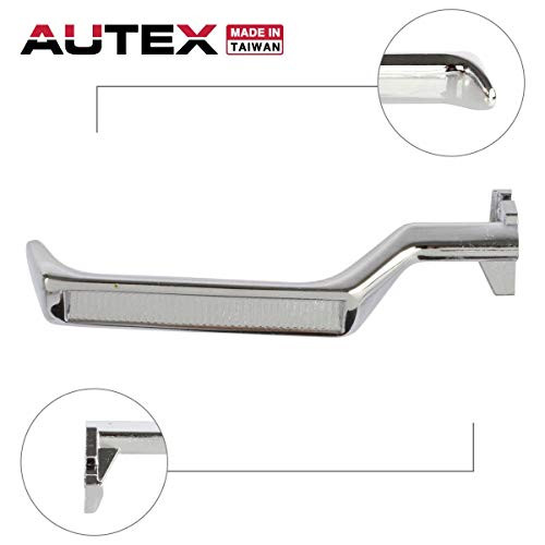 AUTEX Door Handle Interior Front/Rear Left Driver Side Chrome Compatible with Ford Bronco F100 F150 F250 F350 1980 1981 1982 1983 1984 1985 1986 Door Handle 77046 361316