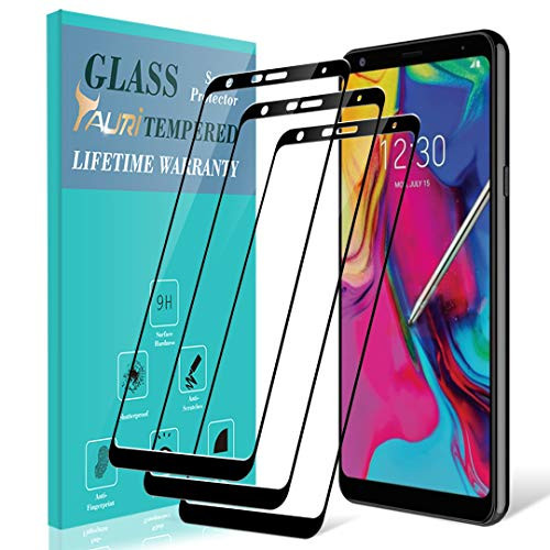 [3-Pack] TAURI for LG Stylo 5 Screen Protector, [Full Cover] Tempered Glass Screen Protector with Lifetime Replacement Warranty - Black