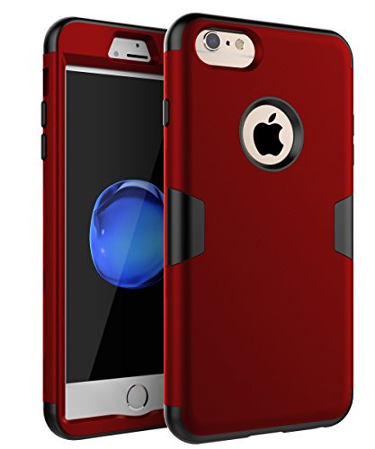 TOPSKY Case for iPhone 6 Plus/6s Plus Case,Three Layer Heavy Duty High Impact Resistant Hybrid Protective Case for iPhone 6 Plus and iPhone 6s Plus, Red/Black