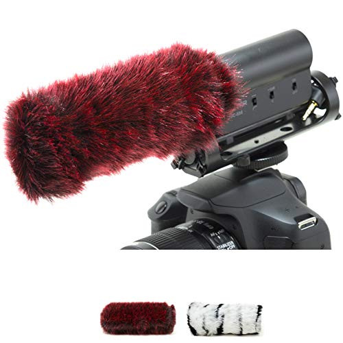 Barcelonetta SGC 598 | Takstar Wind Muff fits on Foam [Microphone Fur Windscreen], Wine