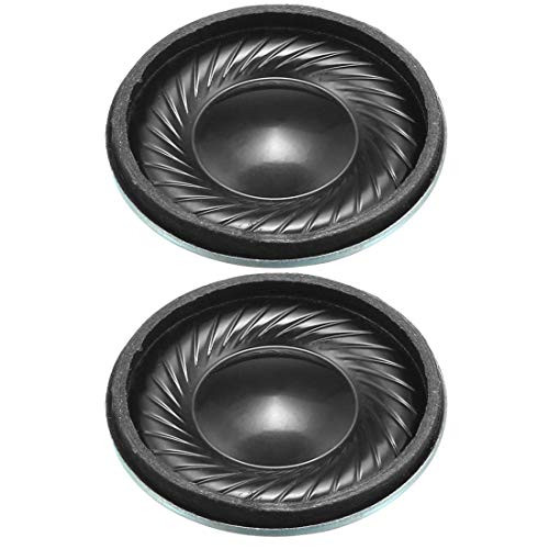 uxcell 8 Ohm 2Watts 28mm Dia Metal Shell Round Internal Magnet Speaker Loudspeaker 2pcs