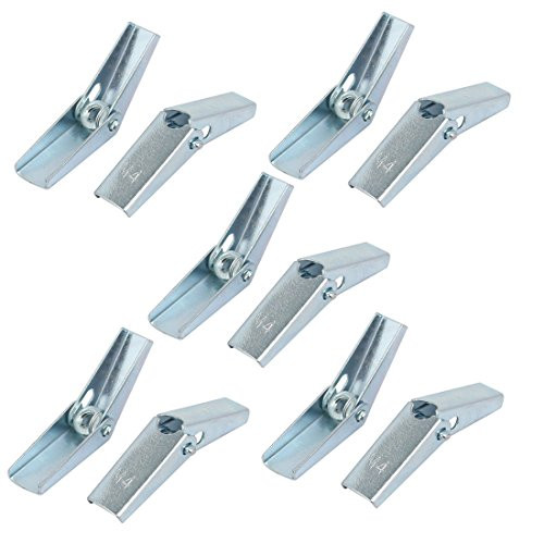 uxcell M4 Dia Female Thread Spring Loaded Hollow Wall Anchor Toggle Wing Nut 10pcs