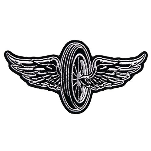 Hot Leathers Flying Wheel Patch (Multicolor, 5" Width x 3" Height)