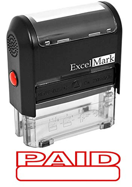 Paid Self Inking Rubber Stamp - Red Ink Paid Self Inking Rubber Stamp - Red Ink