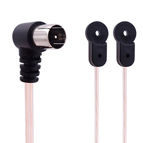 Fancasee Indoor FM Antenna 75 Ohm T-Type/Y-Type Dipole Antenna Male F Connector Plug Jack Coax Coaxial Cable Wire Antenna for Table Top Home Stereo Receiver Radios