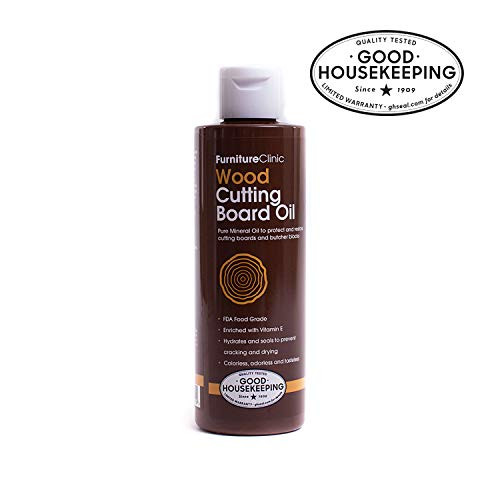 Furniture Clinic Mineral Oil for Cutting Boards - Food Grade Mineral Oil to Protect and Restore Cutting Boards, Butcher Blocks and Countertops