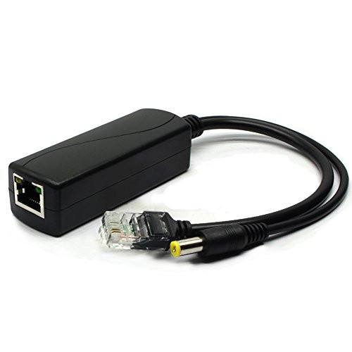 ANVISION Active 48V to 12V PoE Splitter Adapter, IEEE 802.3af Compliant 10/100Mbps, DC 12V Output for IP Camera Wirelss AP Voip Phone and More