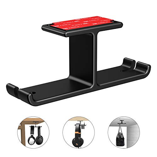 Headphone Hanger Aluminum Headset Holder, Link Dream Gaming Headset Headphone Hook Holder Hanger Mount Under Desk with Cable Organizer for All Headphones Headphone Hanger Aluminum Headset Holder, Link Dream Gaming Headset Headphone Hook Holder Hanger Mount Under Desk with Cable Organizer for All Headphones