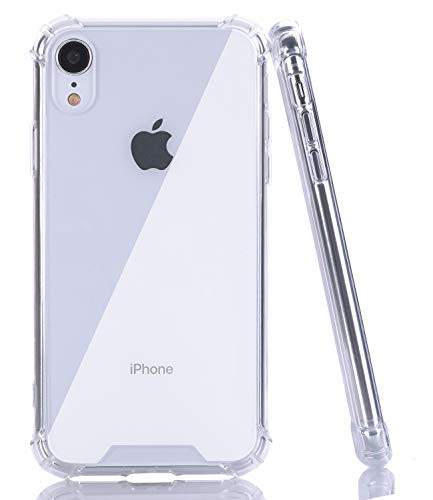 BAISRKE iPhone XR Case, Slim Shock Absorption Protective Cases Soft TPU Bumper & Hard Plastic Back Cover for iPhone XR 2018 [6.1 inch] - Crystal Clear