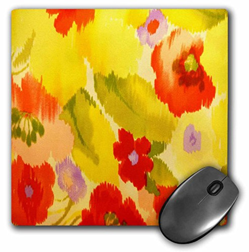 3dRose LLC 8 x 8 x 0.25 Inches Mouse Pad, Red Yellow/Orange Floral Party (mp_80534_1) 3dRose LLC 8 x 8 x 0.25 Inches Mouse Pad, Red Yellow/Orange Floral Party (mp_80534_1)
