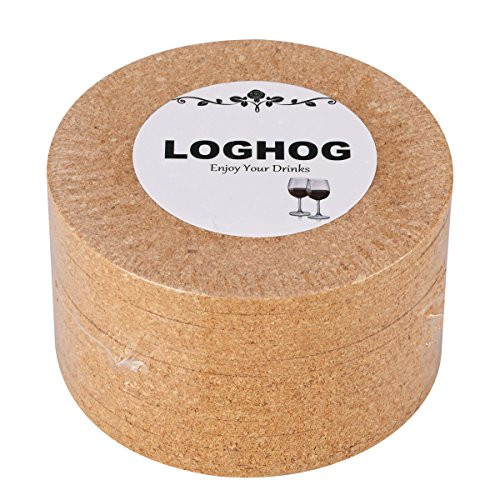 Blank Cork Coaster Set of 12,Round Cork Coaster Set Cup Coaster for Home Bar Restaurant,Both Front and Back Sides Are Blank,4" Diameter