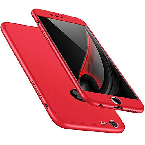 iPhone 6 Plus/6s Plus Case, ACMBO 3 in 1 Ultra Thin Slim Fit Front & Back Protection Anti-Scratch Shock Absorption Hard PC Plastic Protective Back Case Cover for Apple iPhone 6/6s Plus 5.5 inch Red