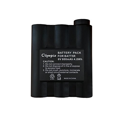 BATT5R Battery for Midland Two-Way Radio - Replacement for Midland BATT-5R Battery (800mAh, 6V, NI-MH)