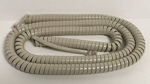 The VoIP Lounge 25 Foot Long Ash Handset Receiver Curly Cord for Nortel Norstar M Series Phones M7100 M7208 M7310 M7324 M2008 M2616 M5316