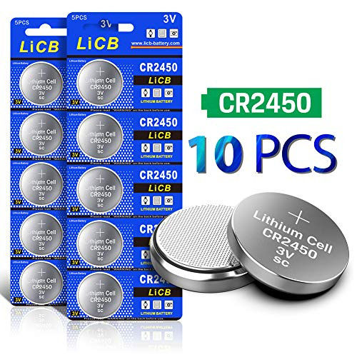 LiCB 10 Pack CR2450 Battery 3V Lithium CR 2450